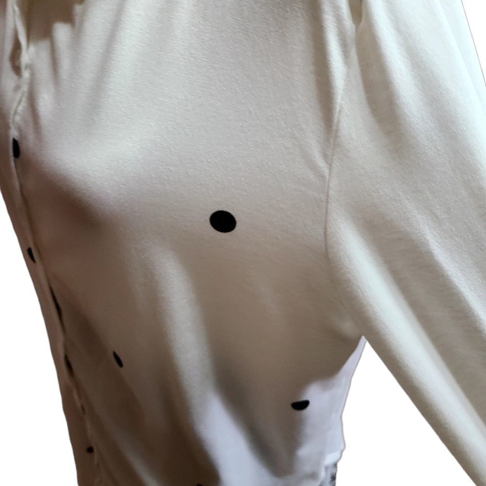 White with Black Polka dot Lularoe Shirt Size Large - Picture 5 of 5
